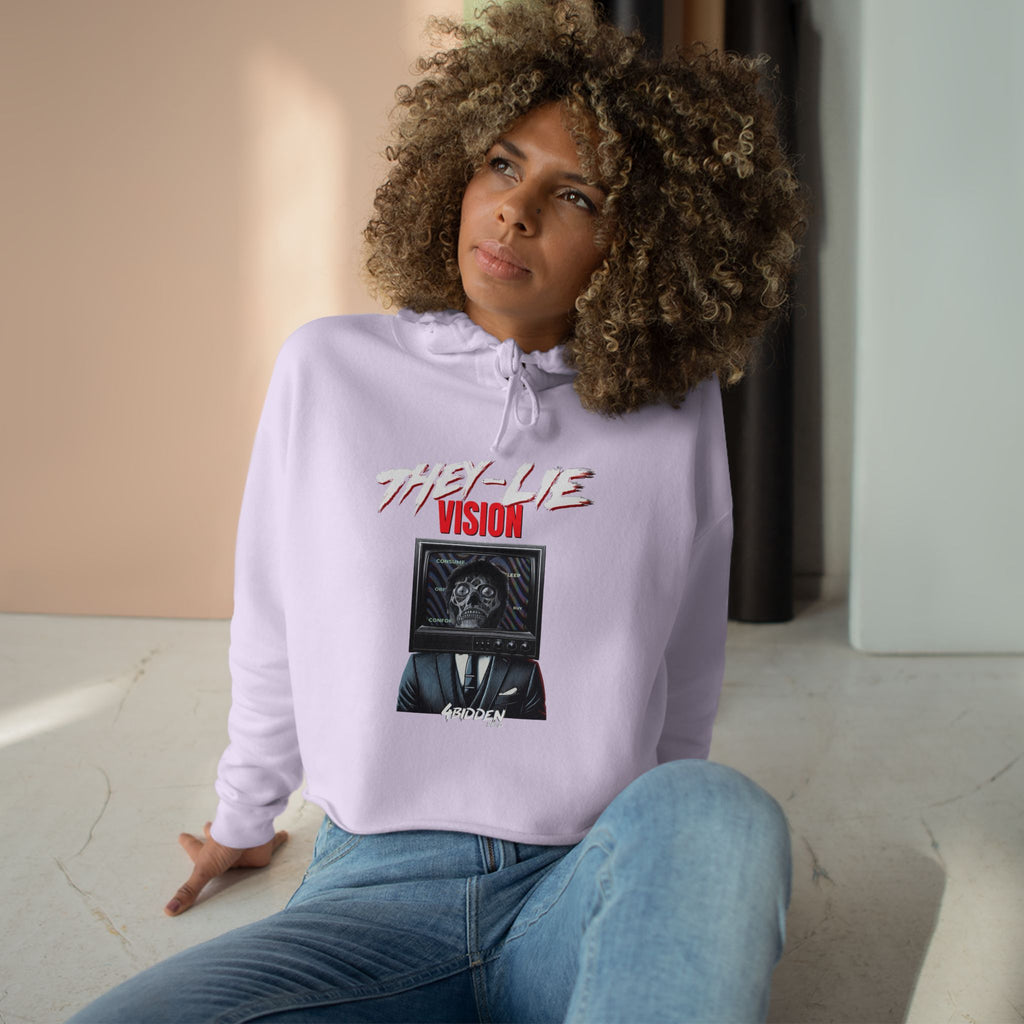 THEY-LIE-VISION Crop Hoodie