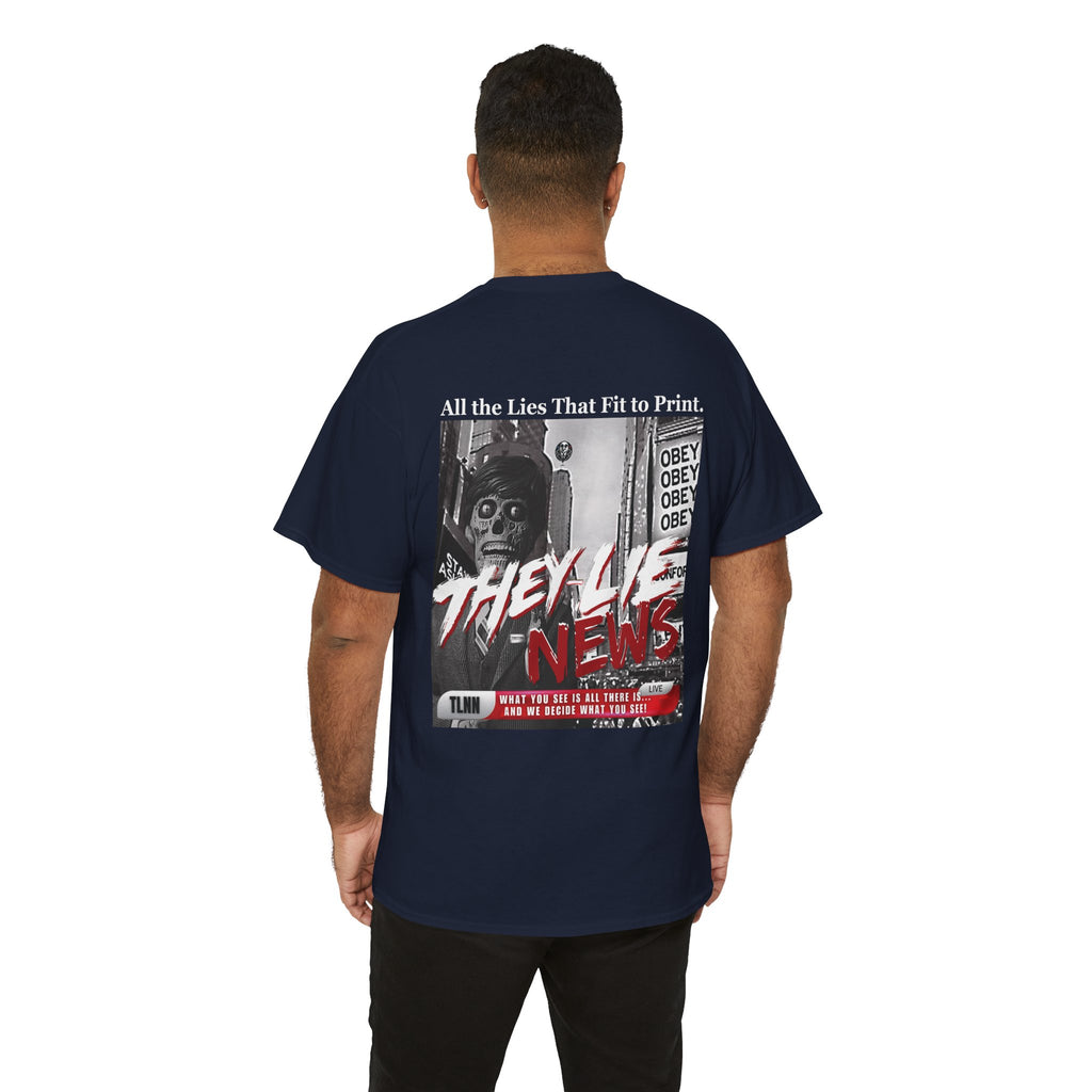 They Lie News Network 2.0 Back Print T-Shirt