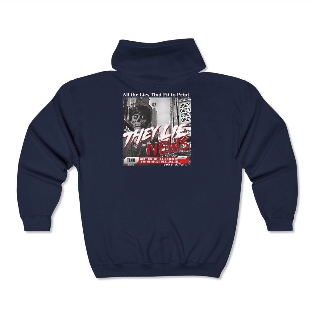 They Lie News Network 2.0 Heavy Blend Full Zip Hooded Sweatshirt