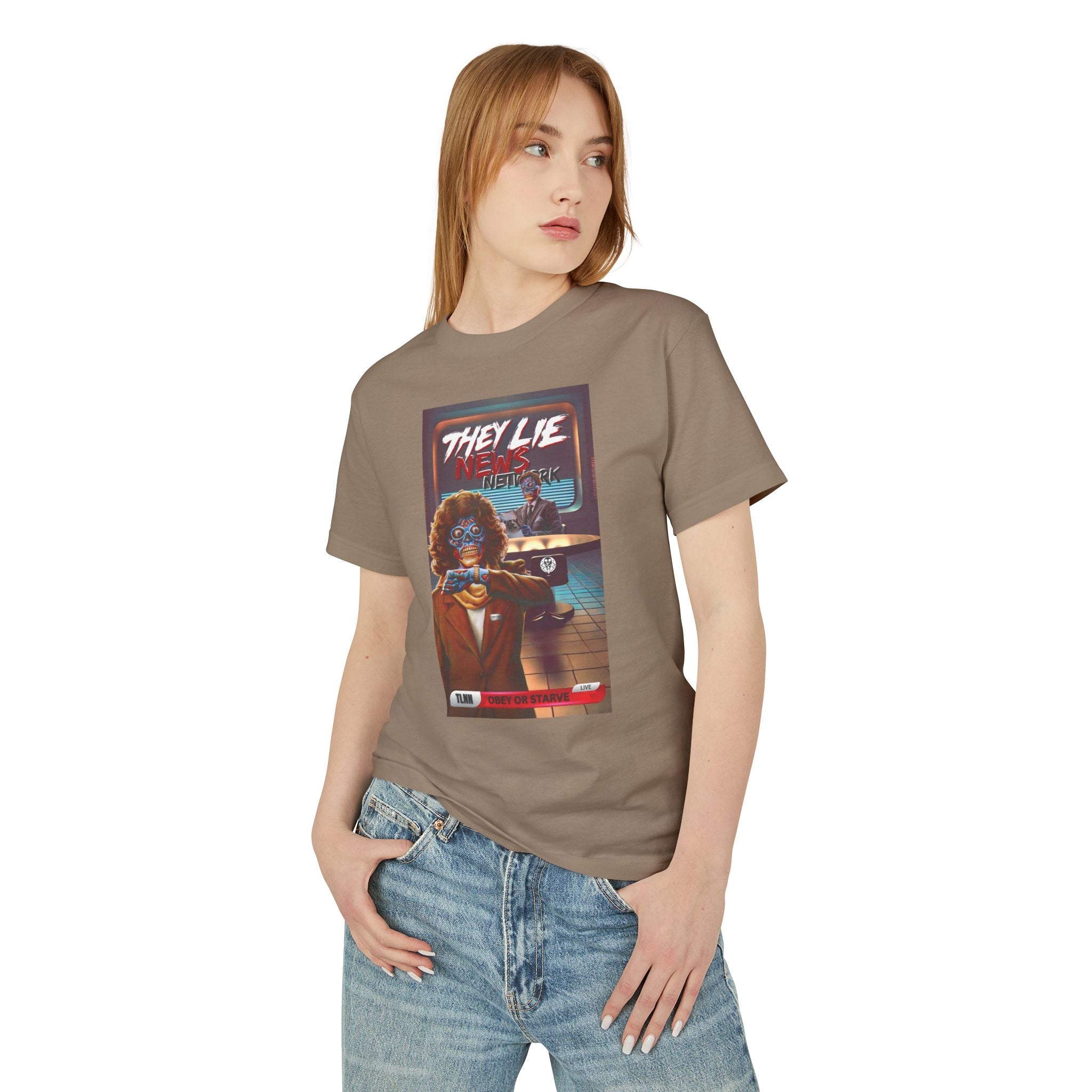 They Lie News Network Heavyweight Cotton T-Shirt