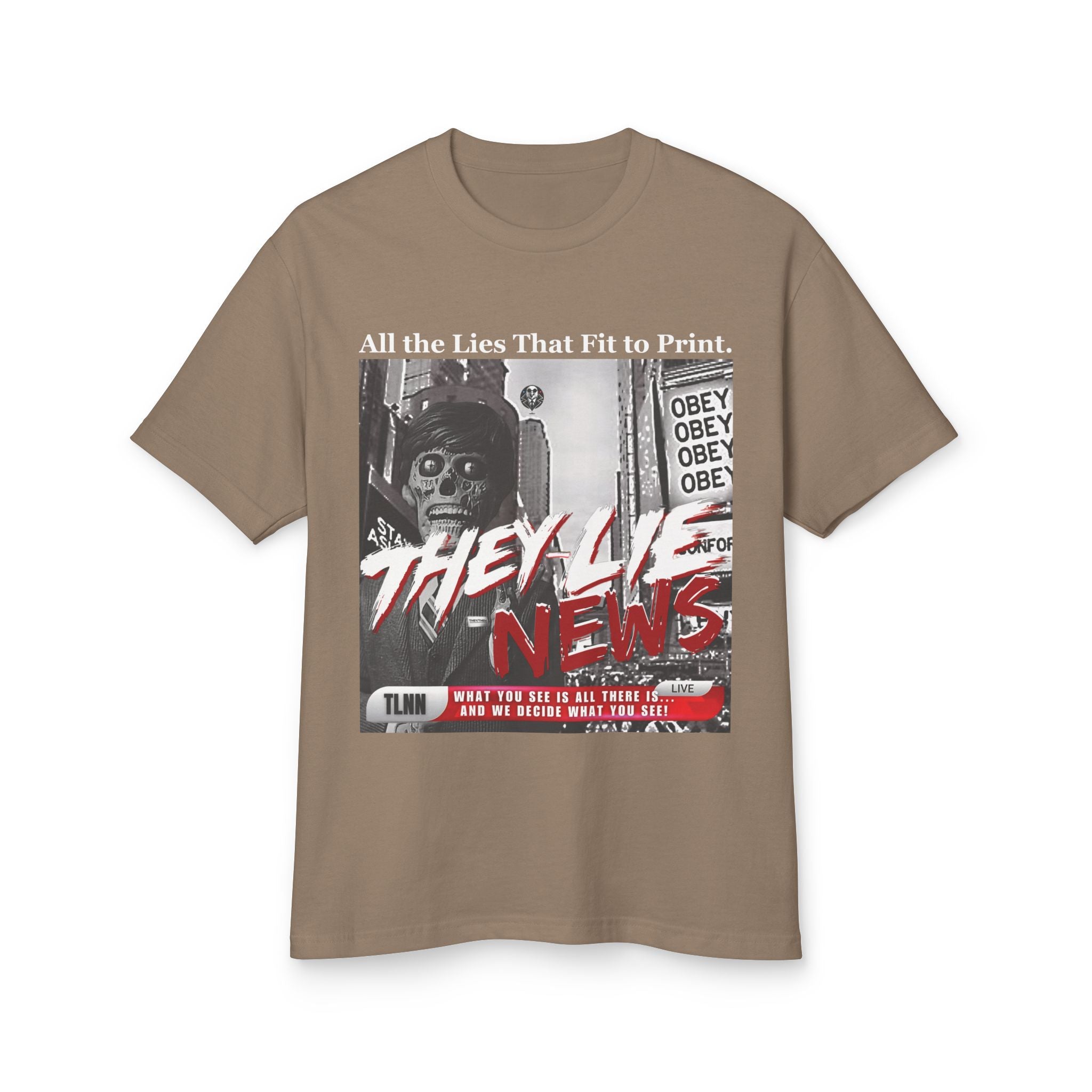 They Lie News Network 2.0 Heavyweight Cotton T-Shirt
