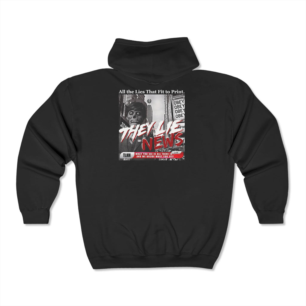 They Lie News Network 2.0 Heavy Blend Full Zip Hooded Sweatshirt