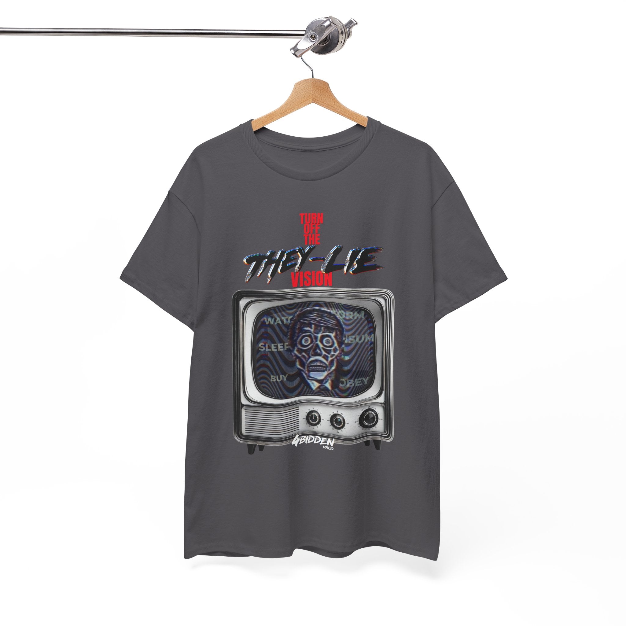 TURN OFF THE THEY-LIE-VISION HEAVY COTTON T-Shirt