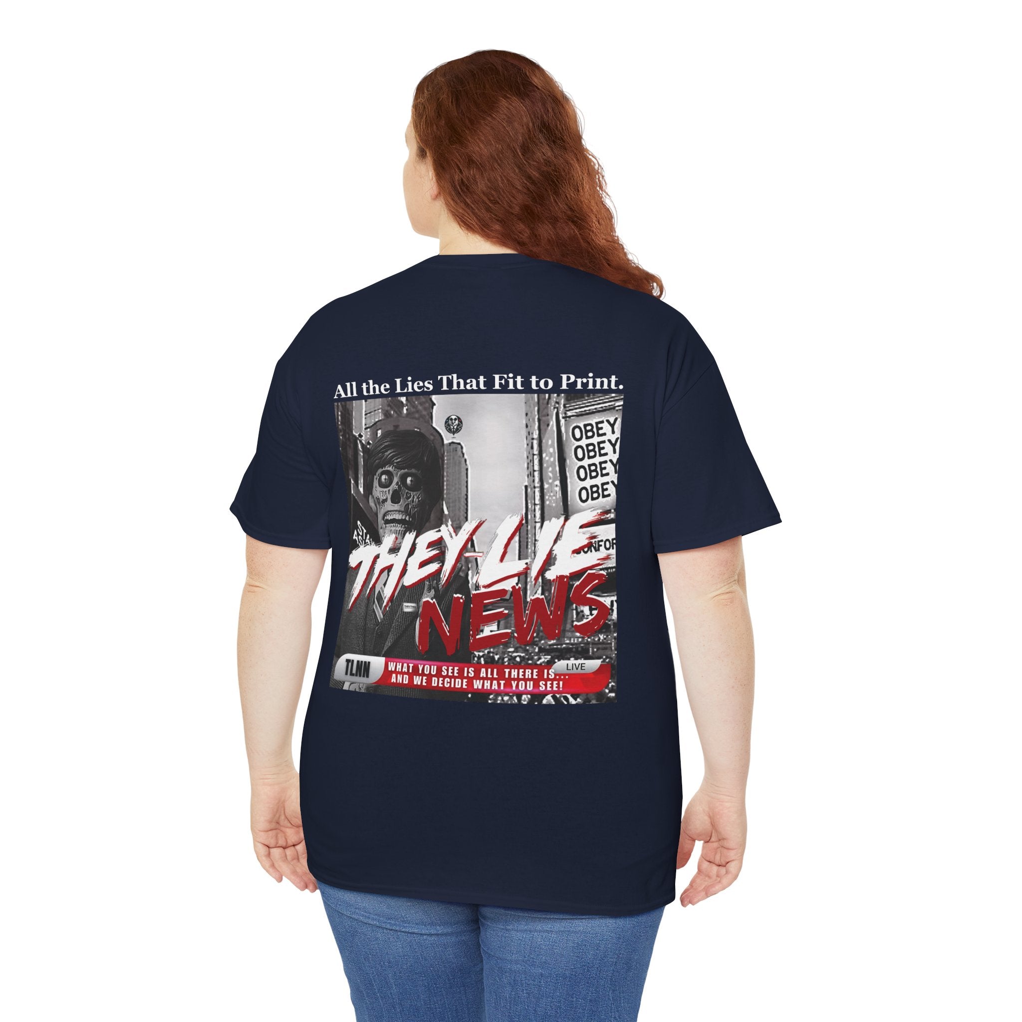 They Lie News Network 2.0 Back Print T-Shirt