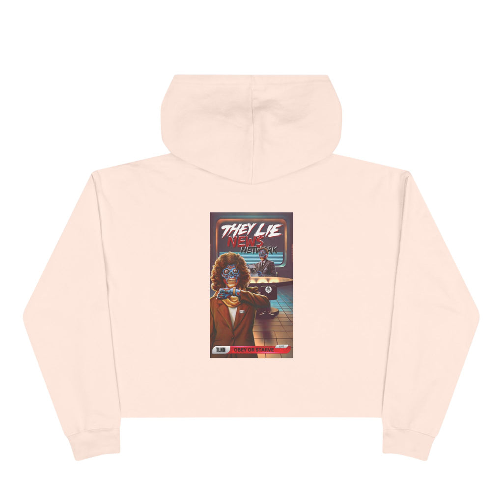 They Lie News Network Crop Hoodie