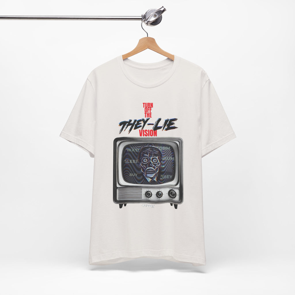 TURN OFF THE THEY-LIE-VISION JERSEY T-Shirt