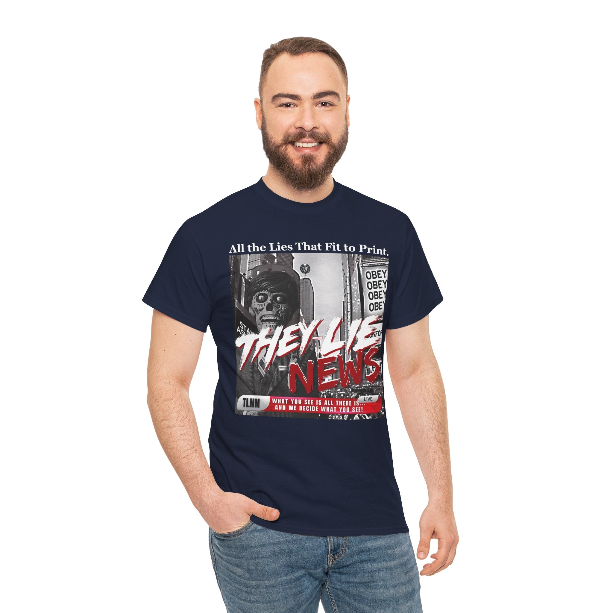 They Lie News Network 2.0 Heavy Cotton T-Shirt