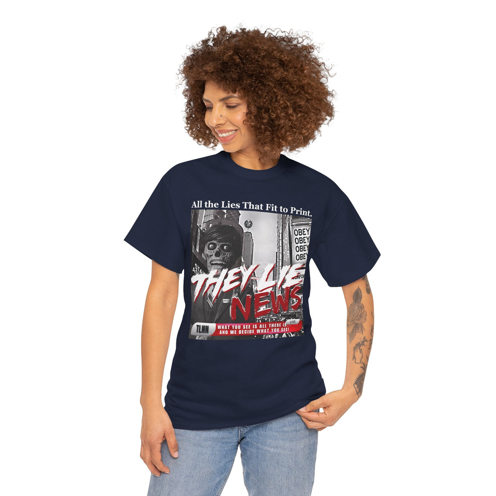 They Lie News Network 2.0 Heavy Cotton T-Shirt