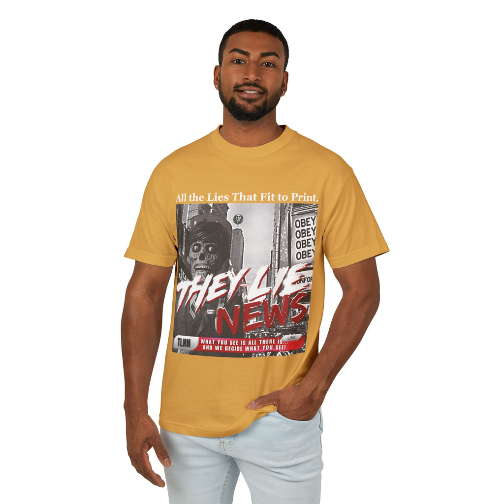 They Lie News Network 2.0 Heavyweight Cotton T-Shirt