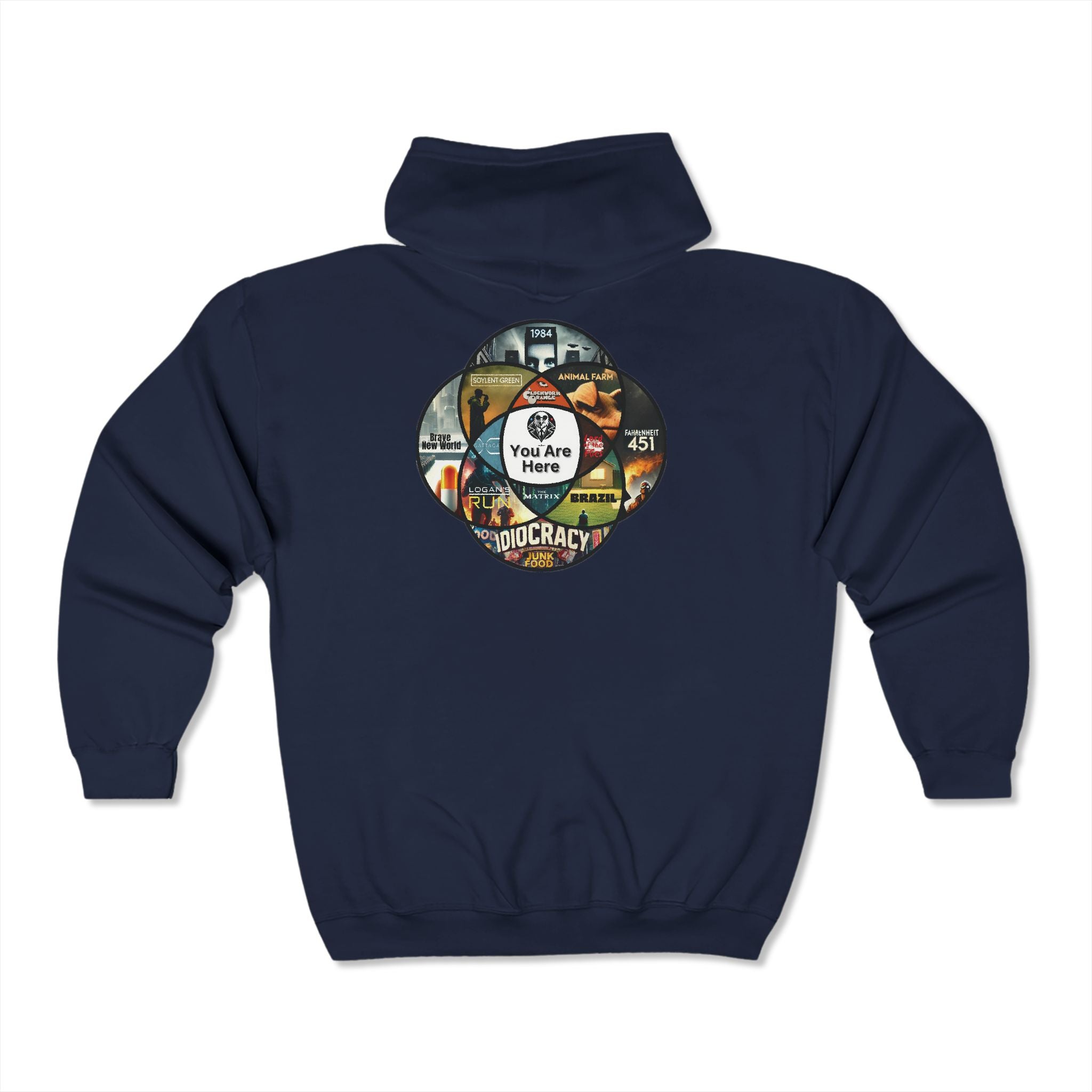 YOU ARE HERE Heavy Blend Full Zip Hooded Sweatshirt