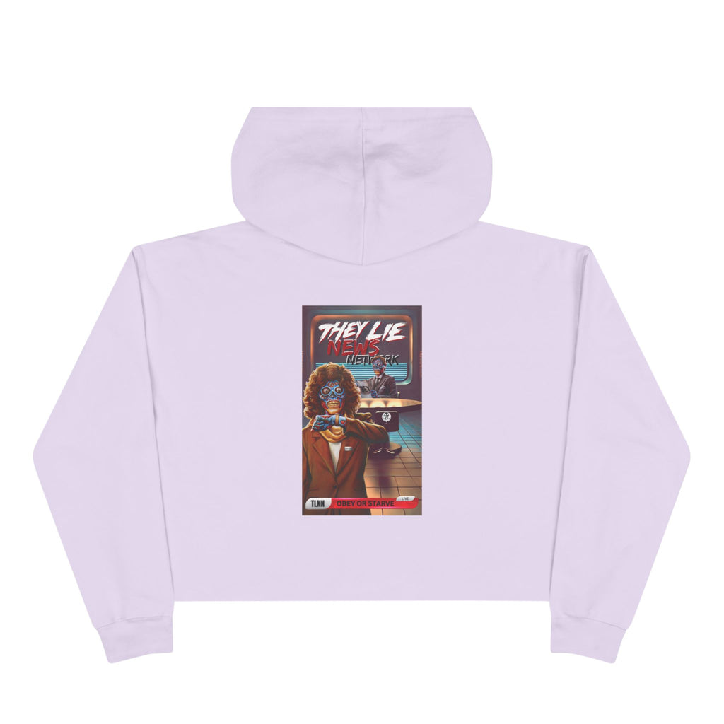 They Lie News Network Crop Hoodie