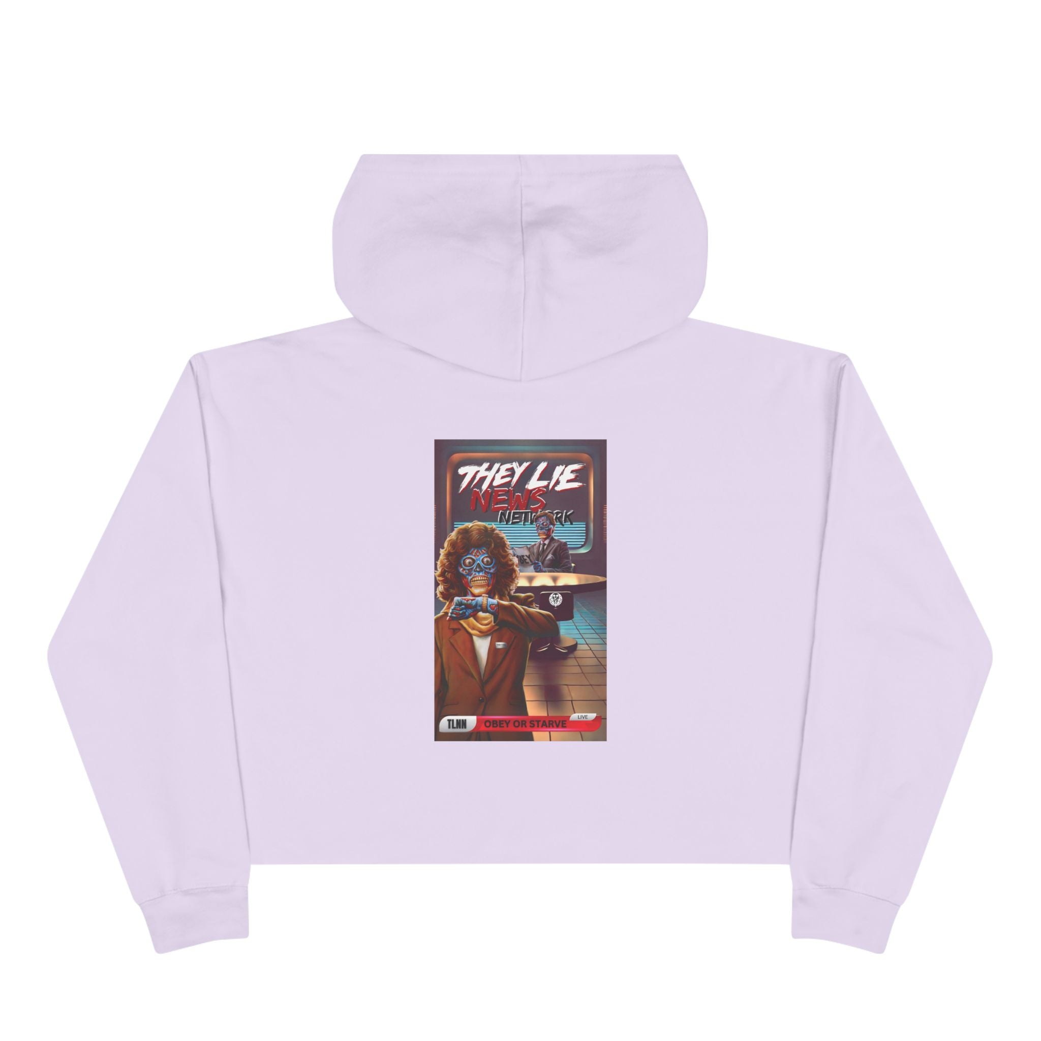 They Lie News Network Crop Hoodie