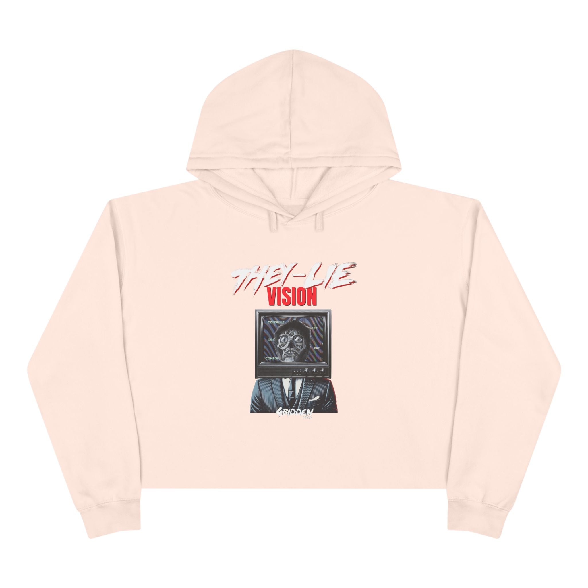 THEY-LIE-VISION Crop Hoodie