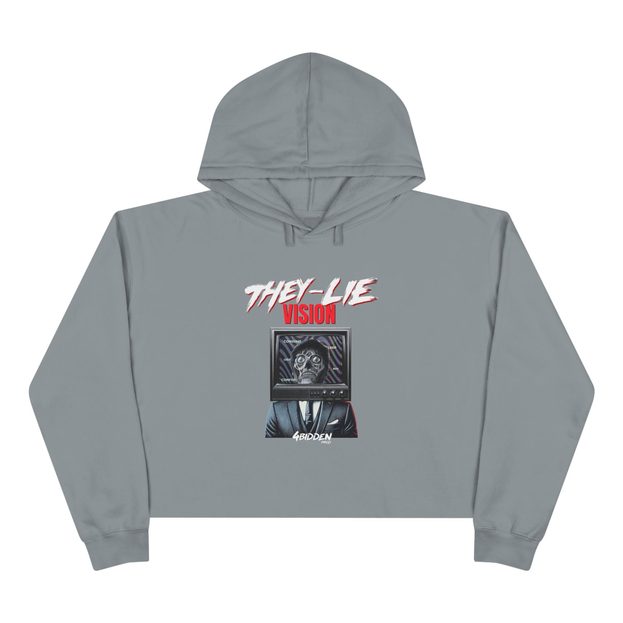 THEY-LIE-VISION Crop Hoodie