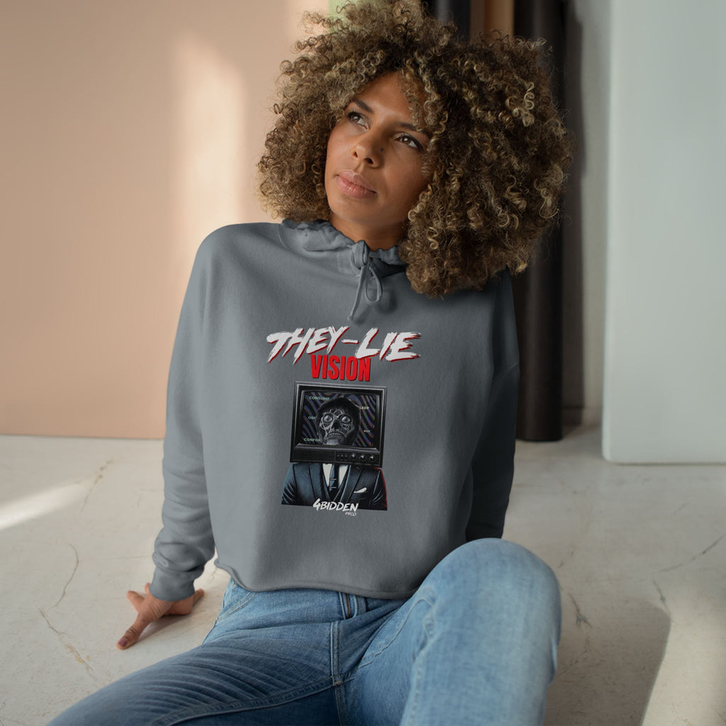 THEY-LIE-VISION Crop Hoodie
