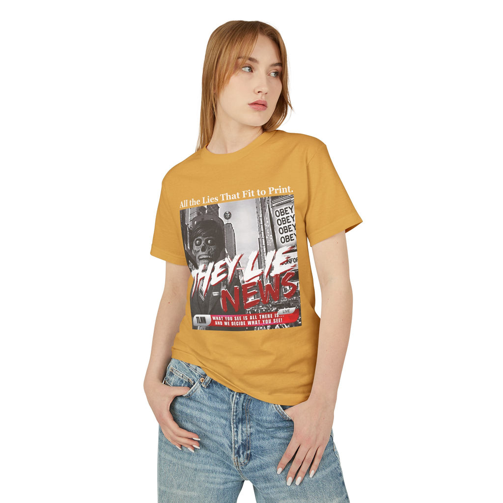 They Lie News Network 2.0 Heavyweight Cotton T-Shirt