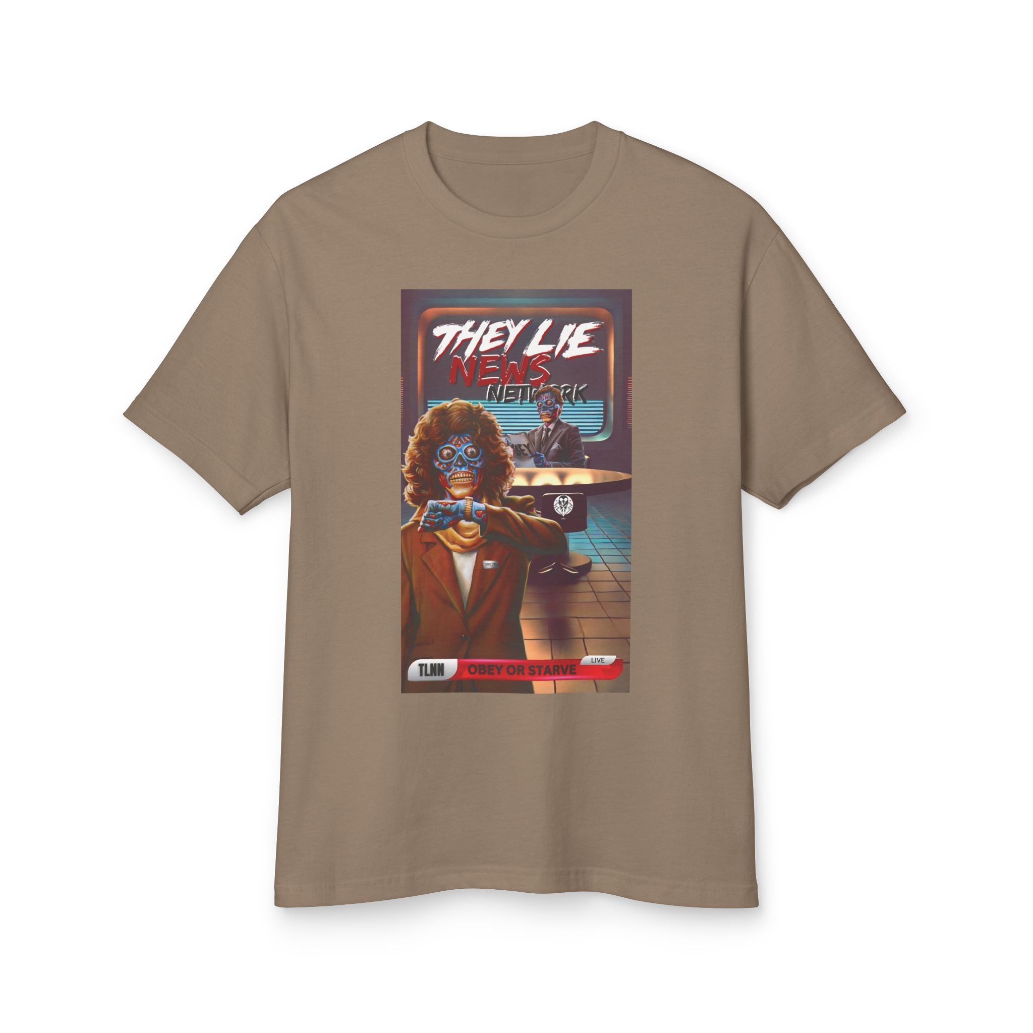 They Lie News Network Heavyweight Cotton T-Shirt