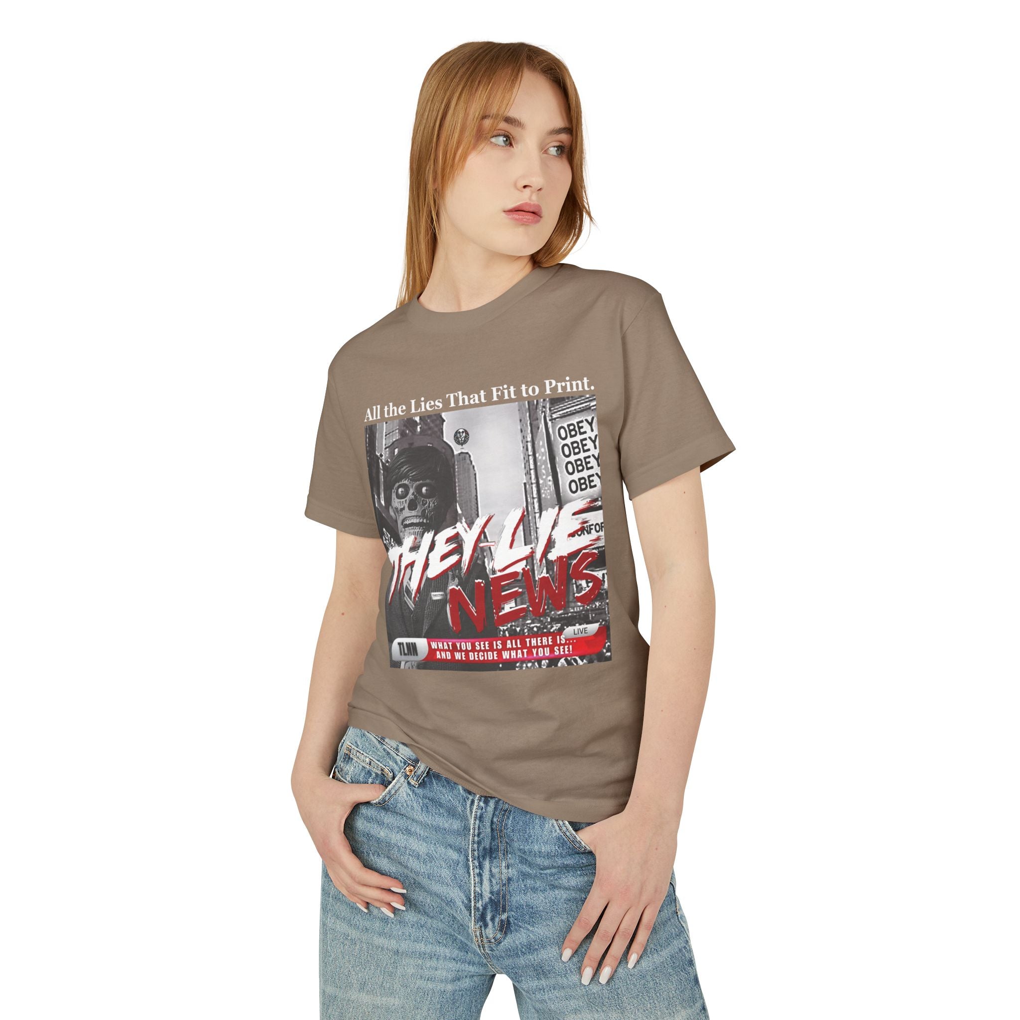 They Lie News Network 2.0 Heavyweight Cotton T-Shirt