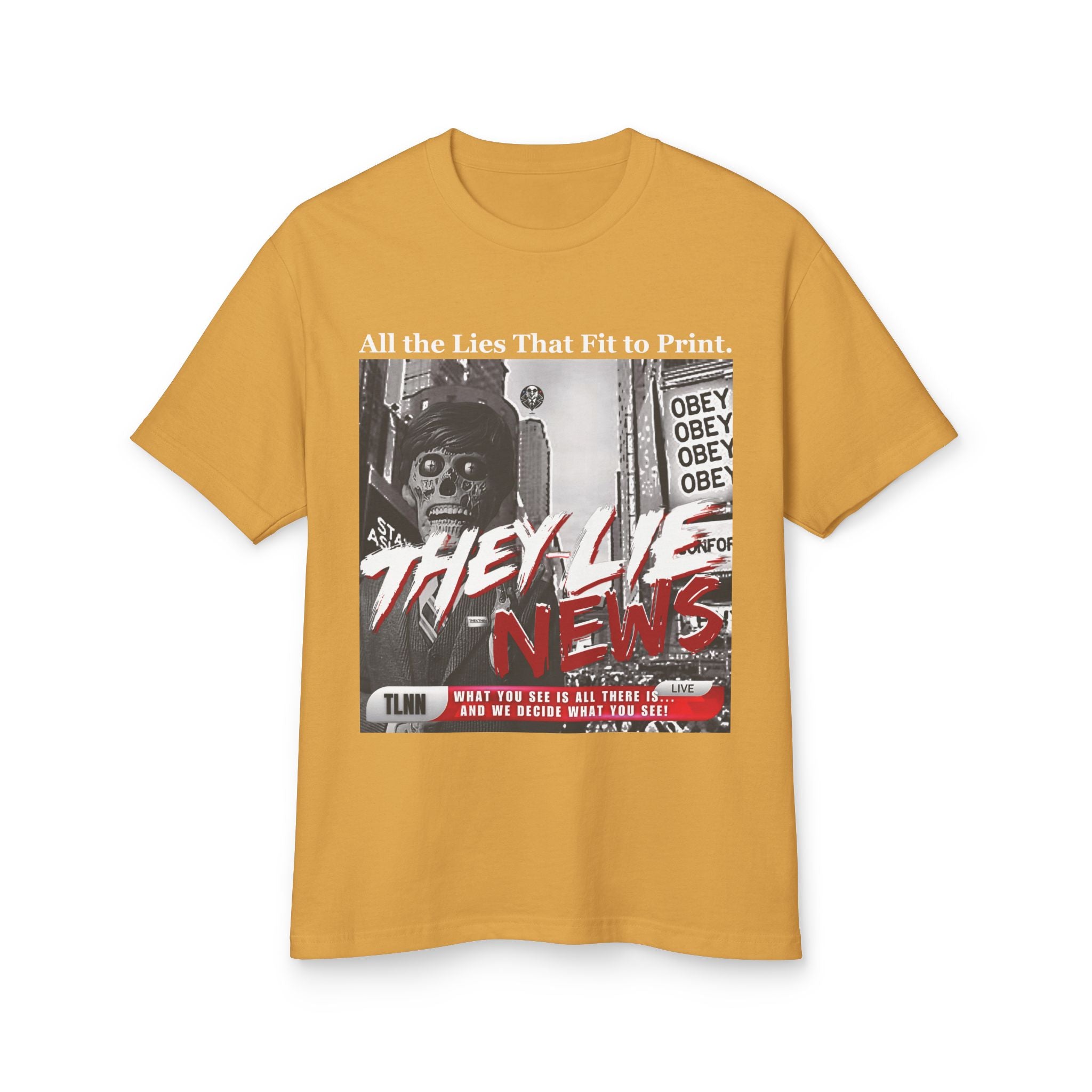 They Lie News Network 2.0 Heavyweight Cotton T-Shirt