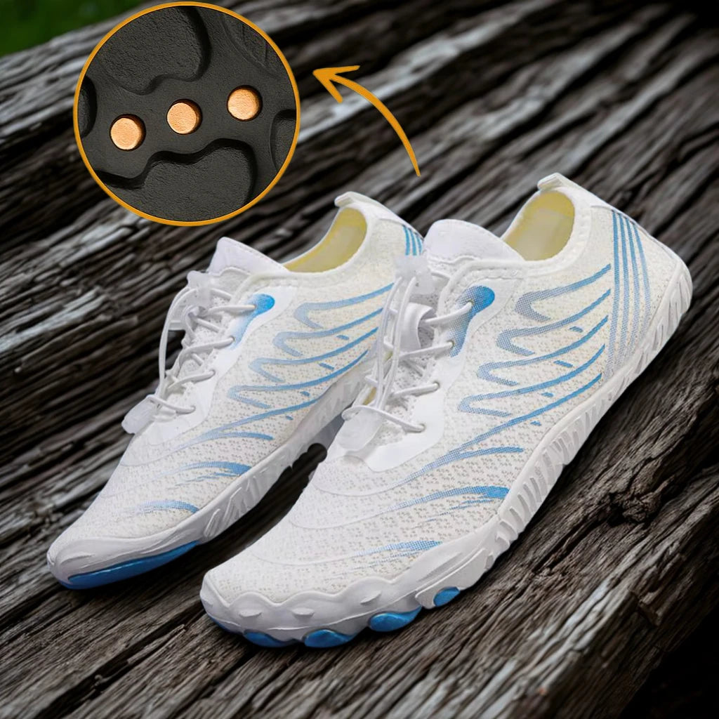 GROUNDING SHOES WITH COPPER Grounding Aqua Shoes (Copper-Infused Barefoot Footwear)