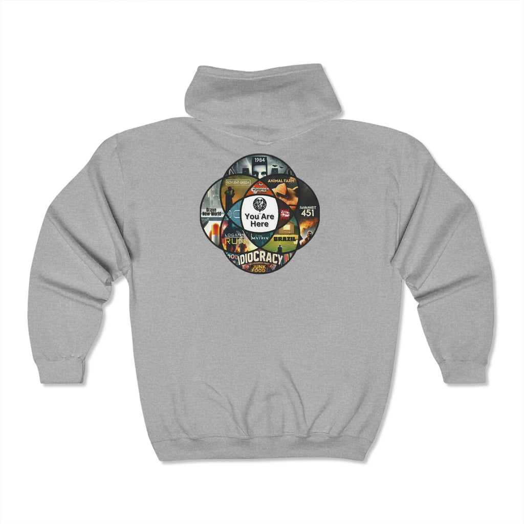 YOU ARE HERE Heavy Blend Full Zip Hooded Sweatshirt