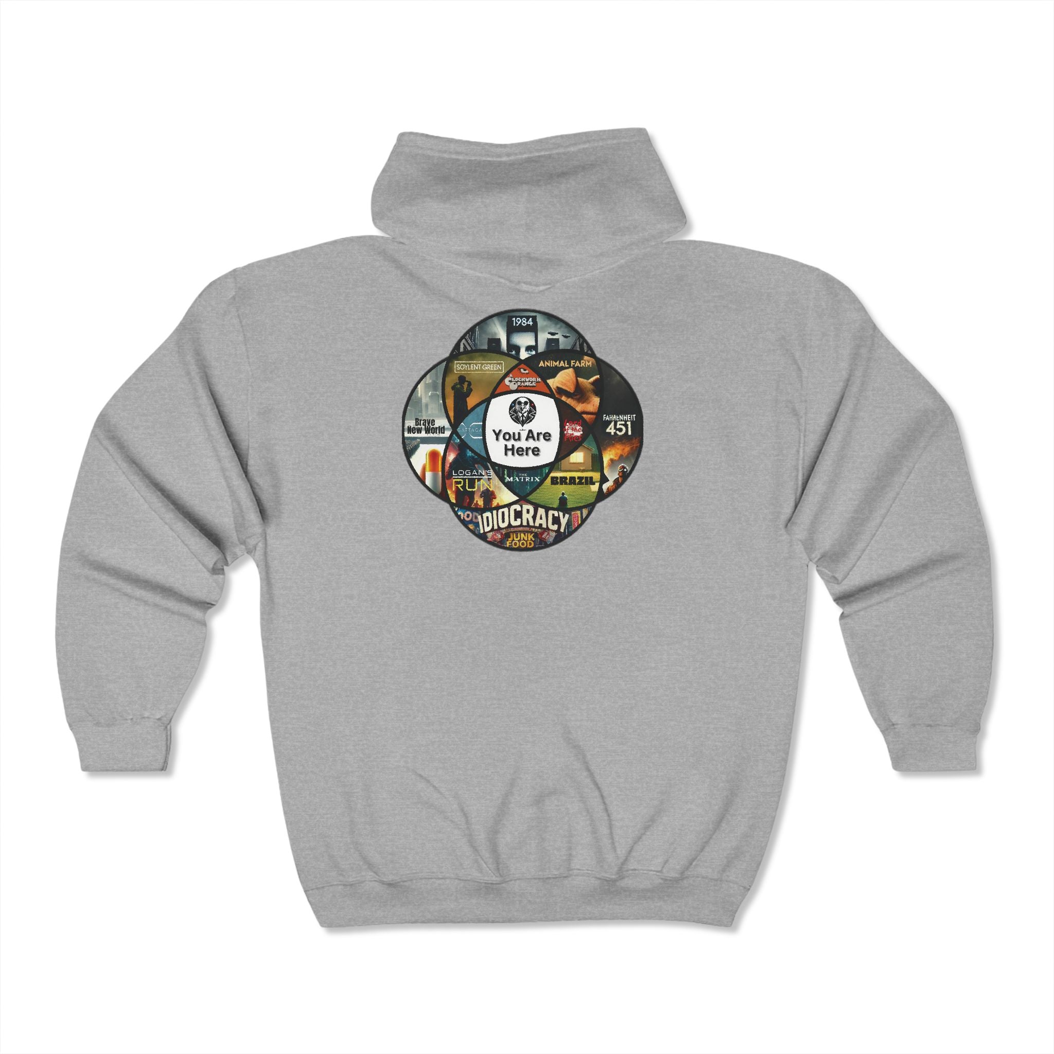 YOU ARE HERE Heavy Blend Full Zip Hooded Sweatshirt