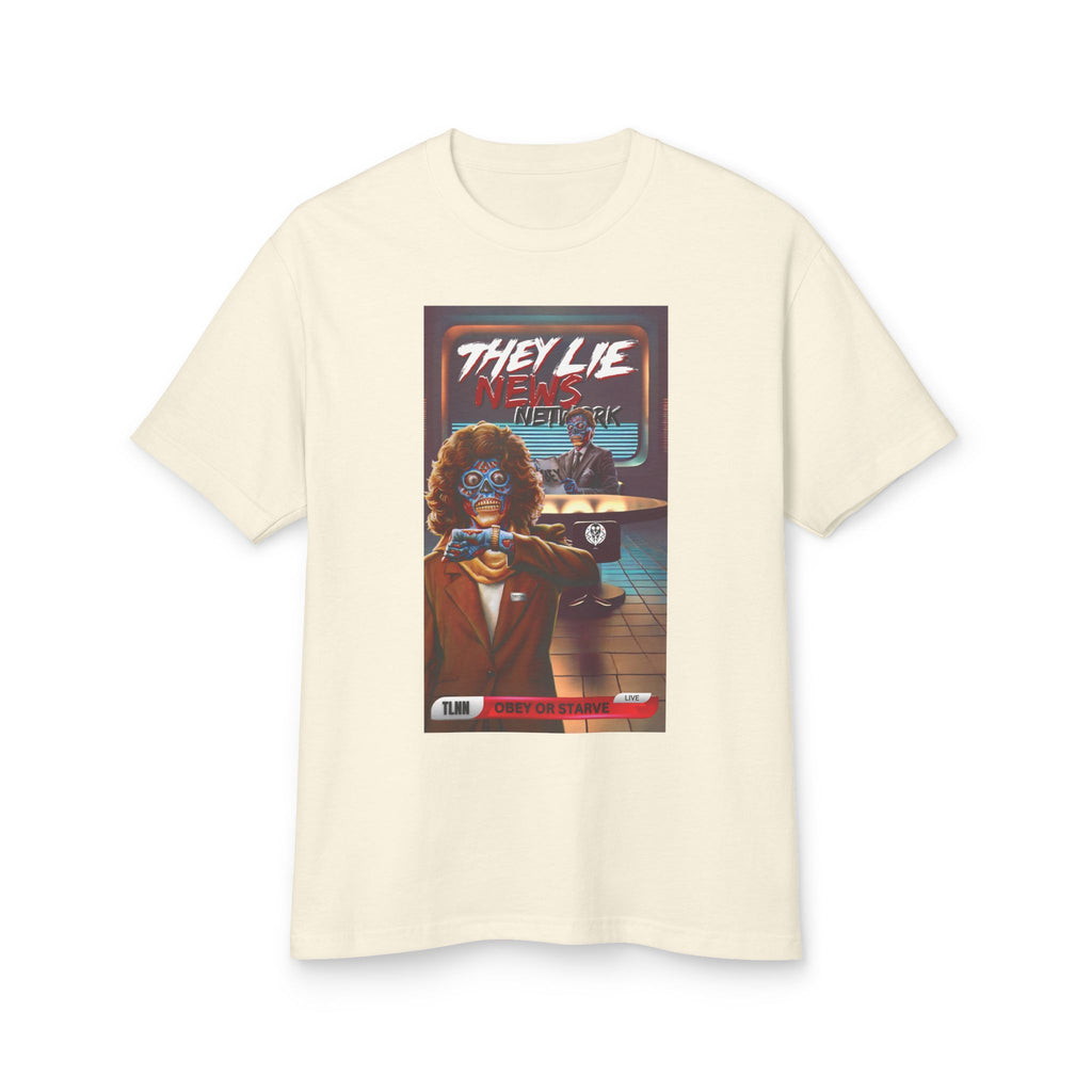 They Lie News Network Heavyweight Cotton T-Shirt