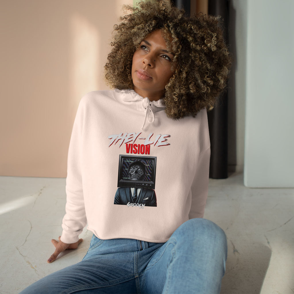 THEY-LIE-VISION Crop Hoodie