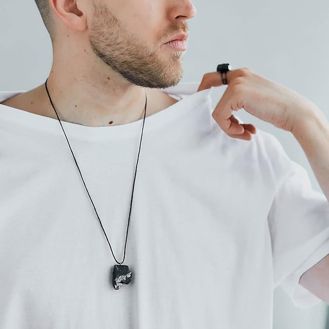 Elite Shungite Raw Pendant (Karelian Heritage)