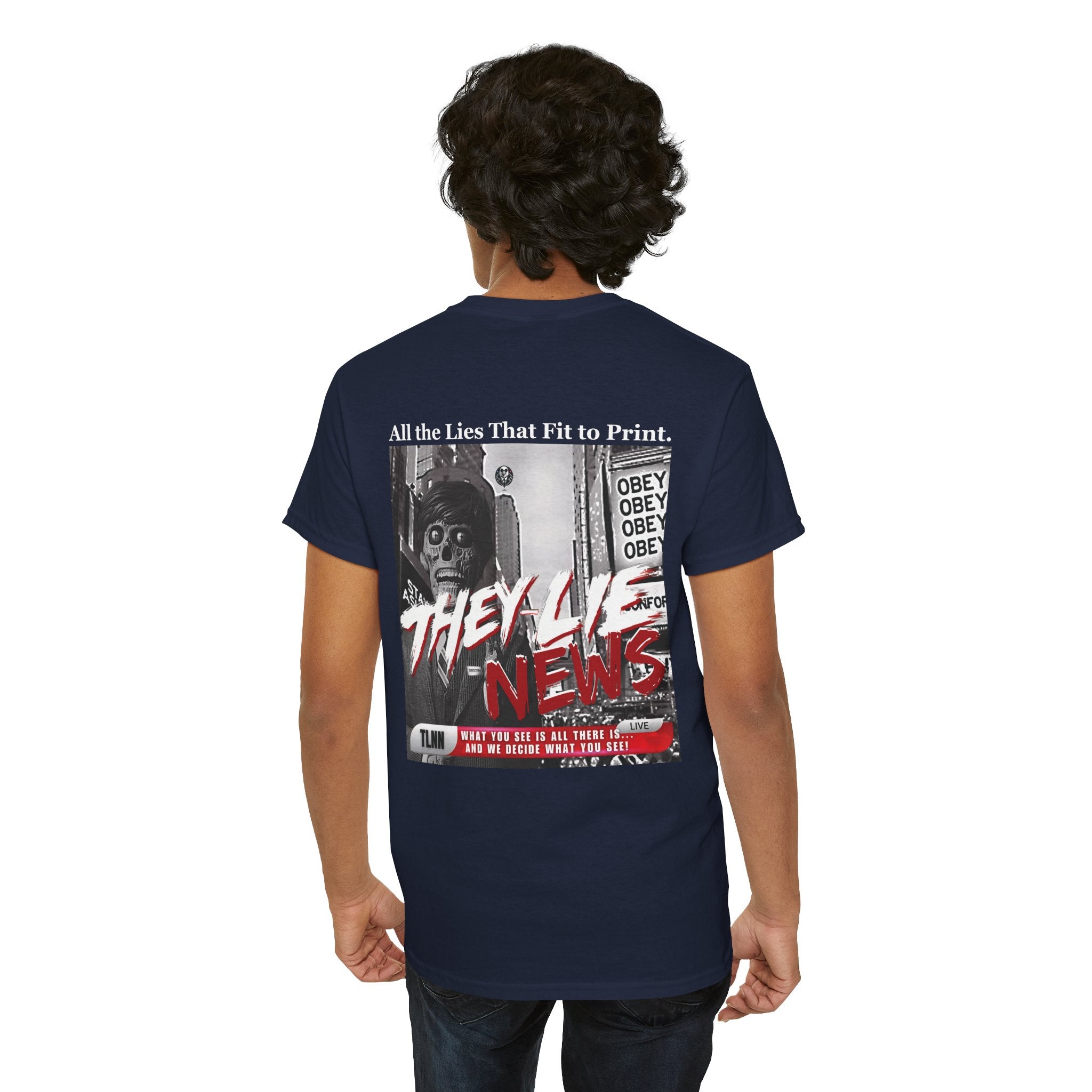 They Lie News Network 2.0 Back Print T-Shirt