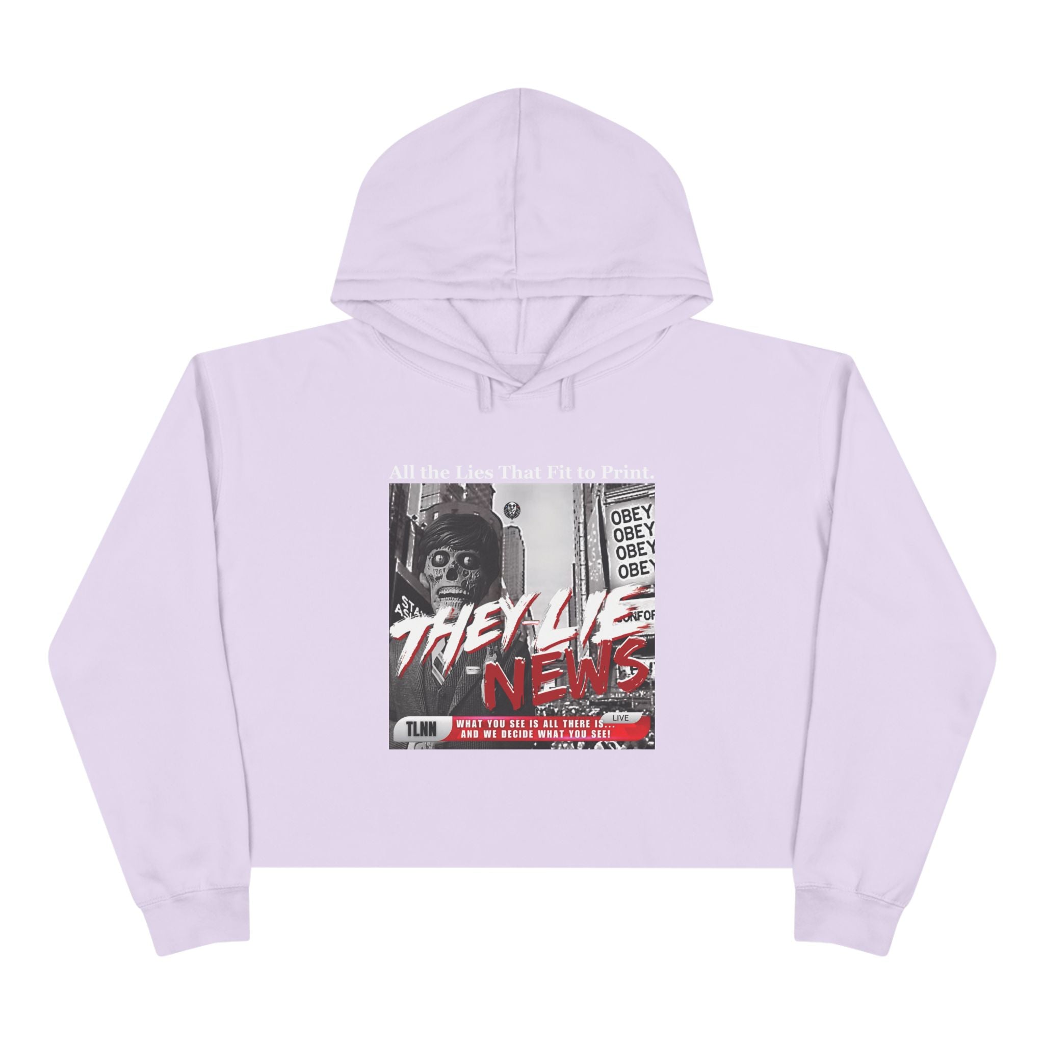 They Lie News Network 2.0 Crop Hoodie