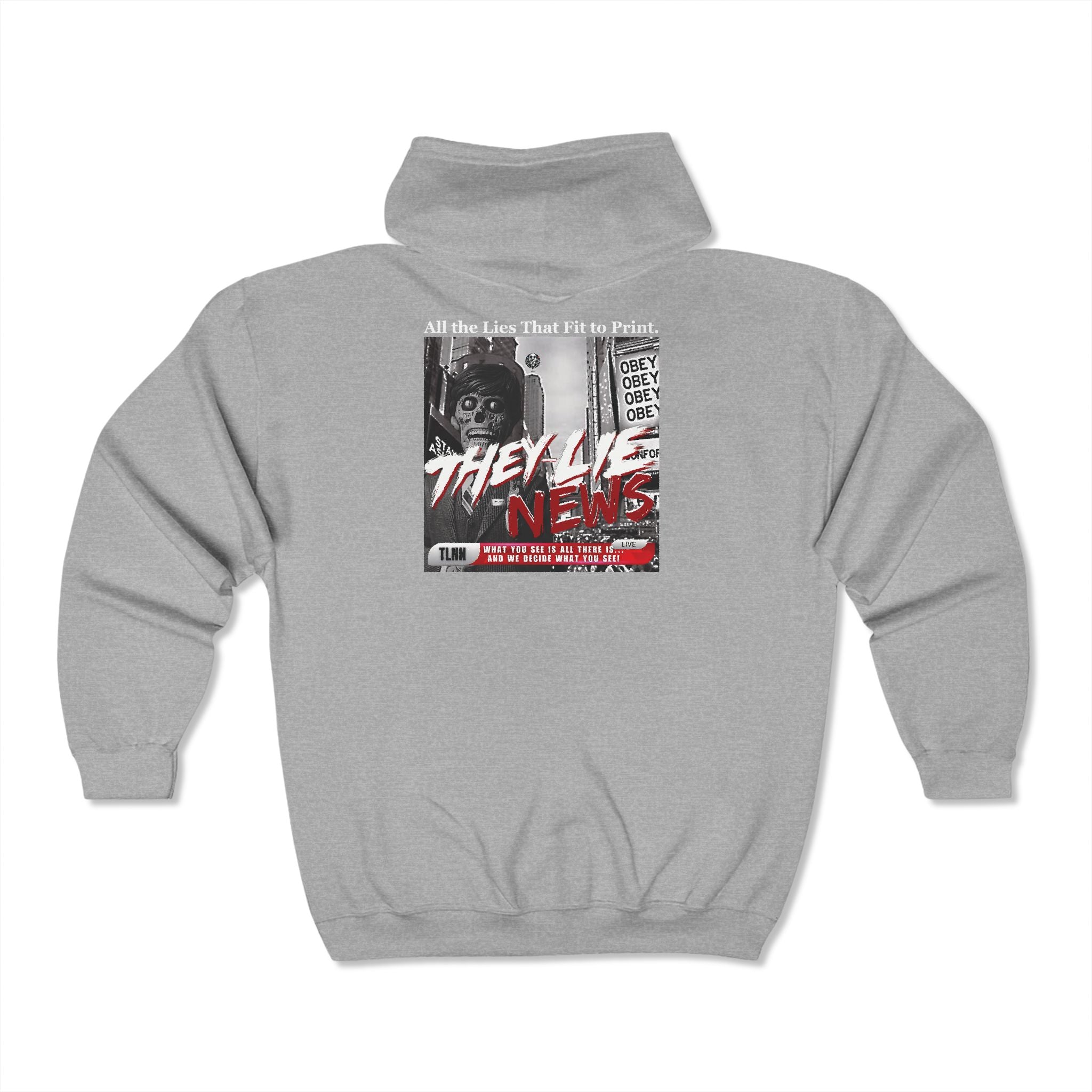 They Lie News Network 2.0 Heavy Blend Full Zip Hooded Sweatshirt