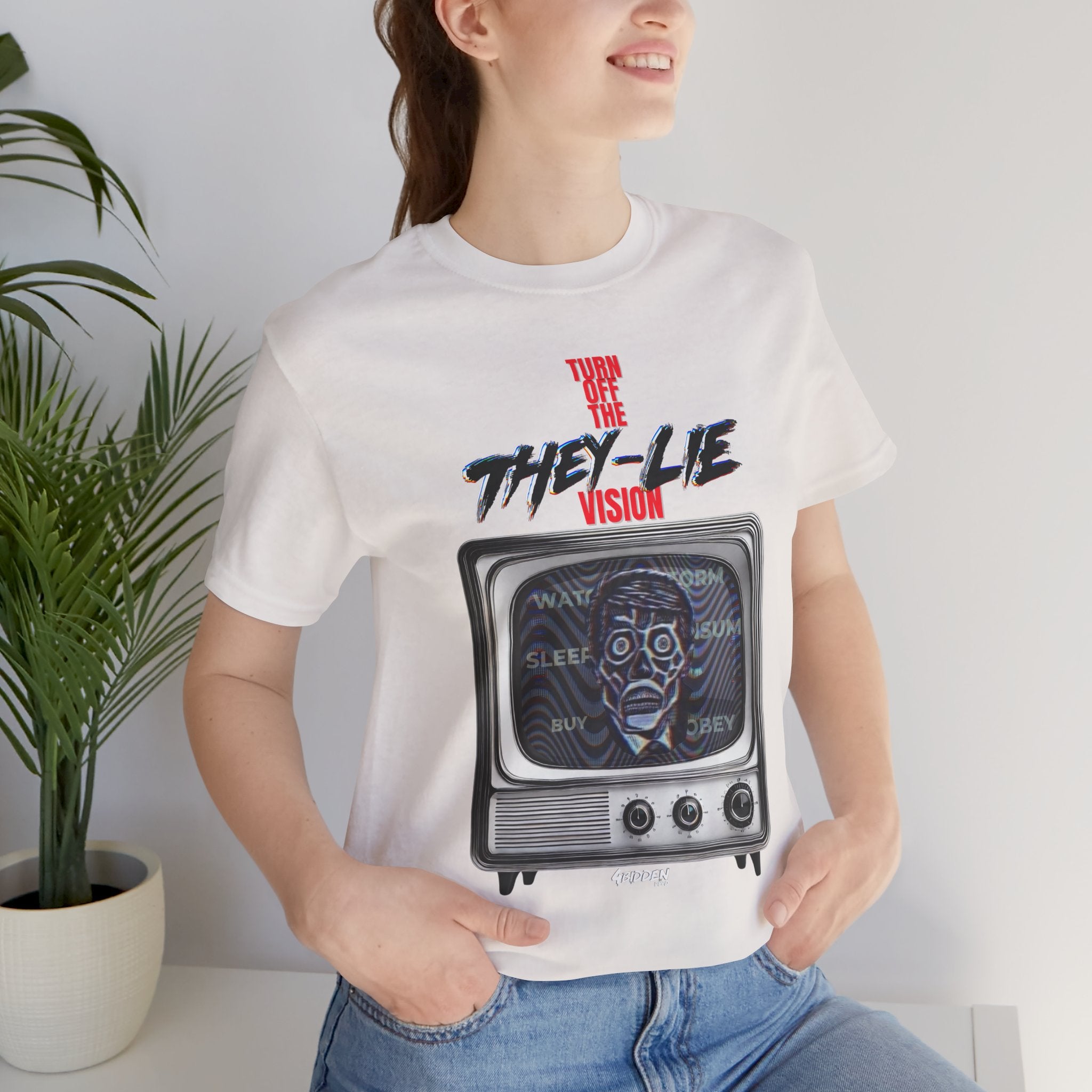 TURN OFF THE THEY-LIE-VISION JERSEY T-Shirt