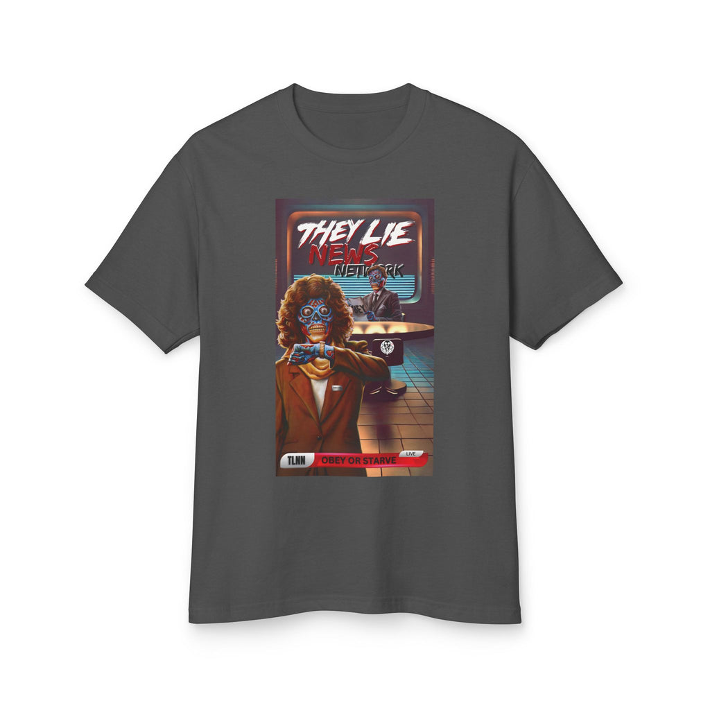 They Lie News Network Heavyweight Cotton T-Shirt
