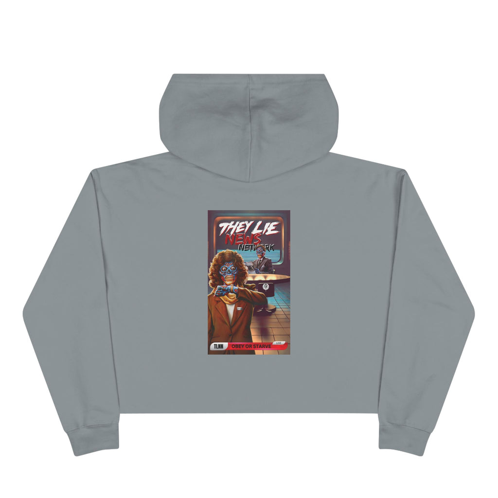 They Lie News Network Crop Hoodie