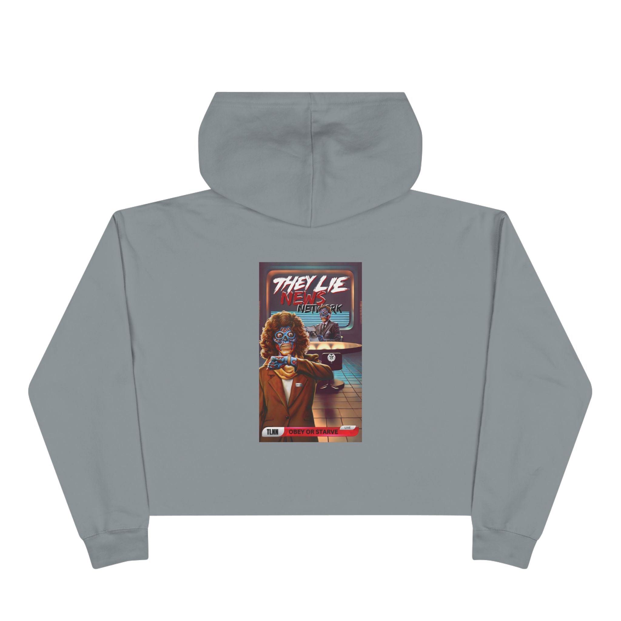 They Lie News Network Crop Hoodie