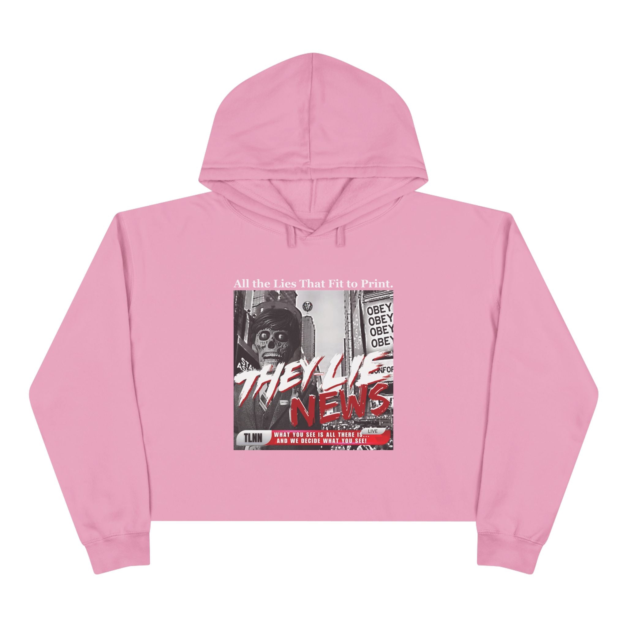 They Lie News Network 2.0 Crop Hoodie
