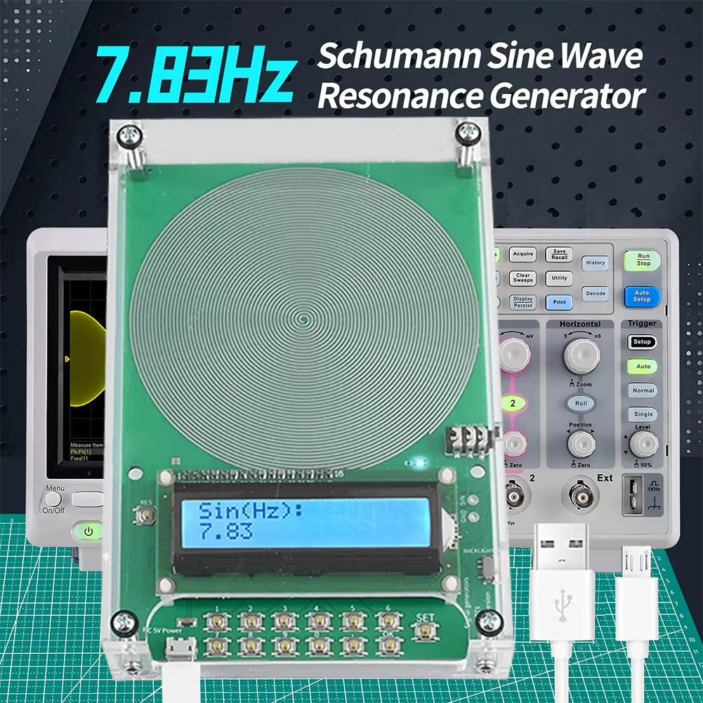 Adjustable Schumann Resonance Generator – 7.83Hz Frequency Tuner for Sleep, EMF Detox & Cathedral-Grade Energy Recalibration