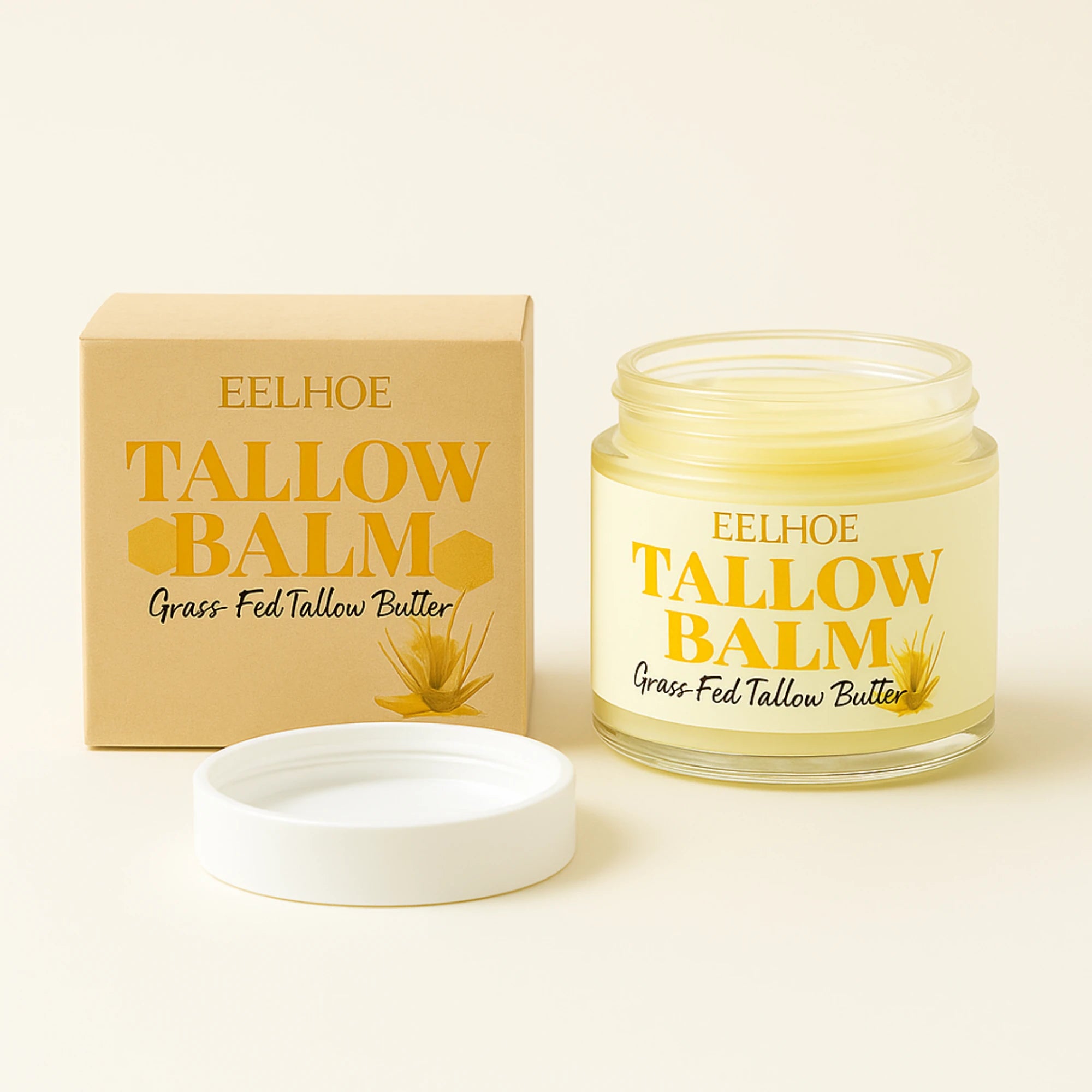 Tallow & Honey Hydration Balm – Grass-Fed Skin Repair Cream for Dryness, Dullness & Deep Cellular Nourishment (100g)
